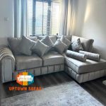 Modern Grey Fabric Sofa